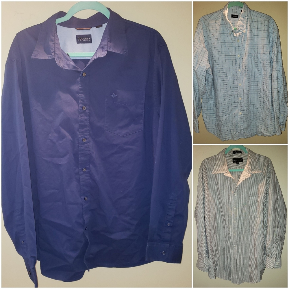 Men's XL Business Casual Dress Shirt Lot